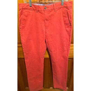 Tommy Hilfiger Men's Red/Coral‎ Chino Pants Size 34/34 Cotton Casual Style
